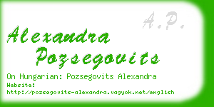 alexandra pozsegovits business card